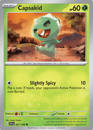 Pokémon TCG SV1: Scarlet & Violet Base 027/198 Capsakid Common Ungraded