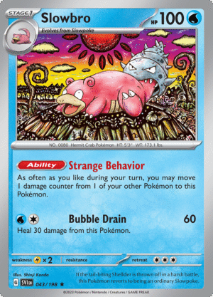 Pokémon TCG SV1: Scarlet & Violet Base 043/198 Slowbro Rare Ungraded