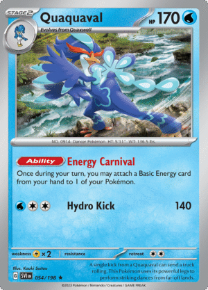 Pokémon TCG SV1: Scarlet & Violet Base 054/198 Quaquaval Rare Ungraded