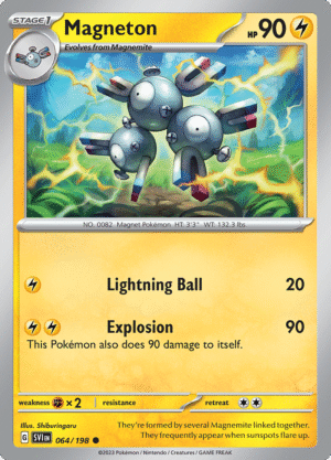 Pokémon TCG SV1: Scarlet & Violet Base 064/198 Magneton Common Ungraded