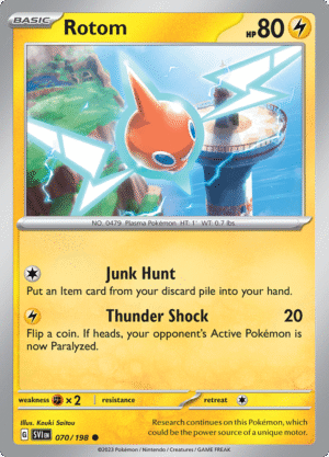 Pokémon TCG SV1: Scarlet & Violet Base 070/198 Rotom Common Ungraded
