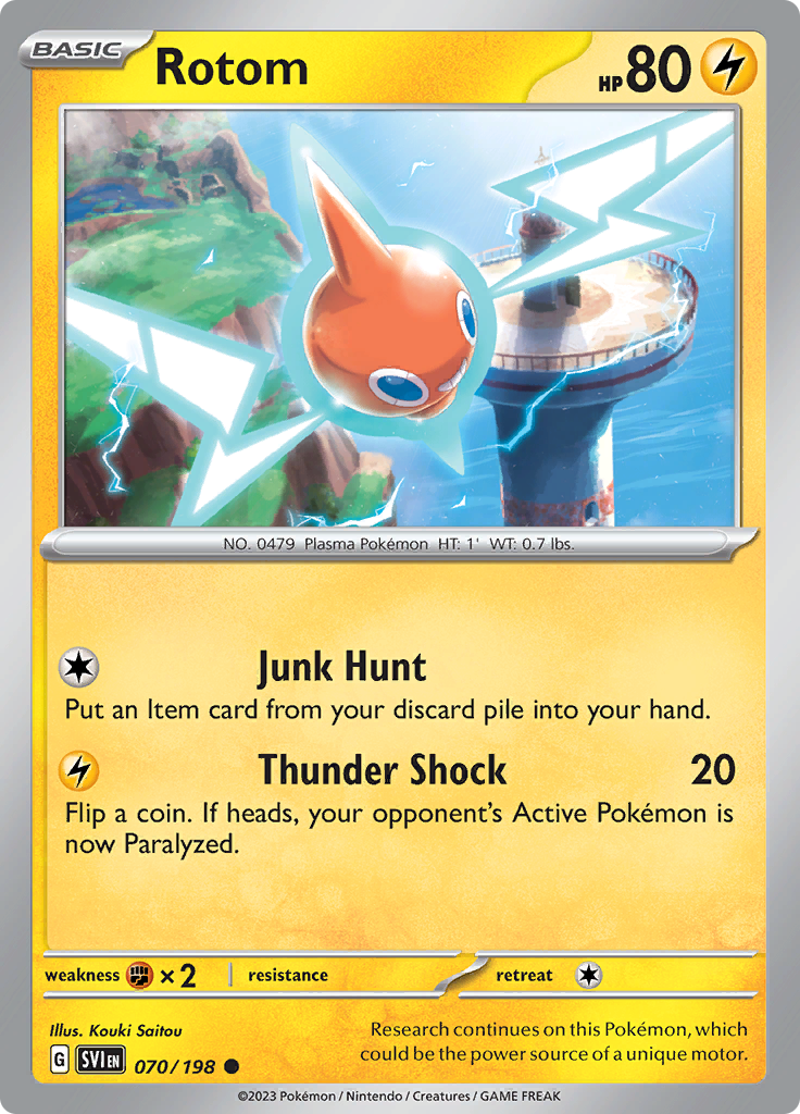 Pokémon TCG SV1: Scarlet & Violet Base 070/198 Rotom Common Ungraded
