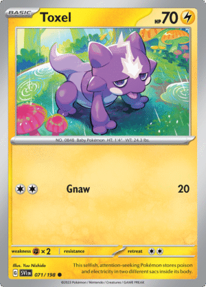 Pokémon TCG SV1: Scarlet & Violet Base 071/198 Toxel Common Ungraded