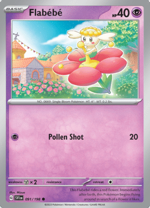 Pokémon TCG SV1: Scarlet & Violet Base 091/198 Flabebe Common Ungraded