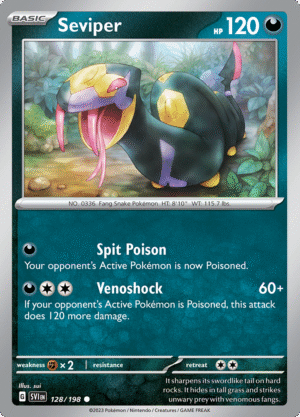 Pokémon TCG SV1: Scarlet & Violet Base 128/198 Seviper Common Ungraded