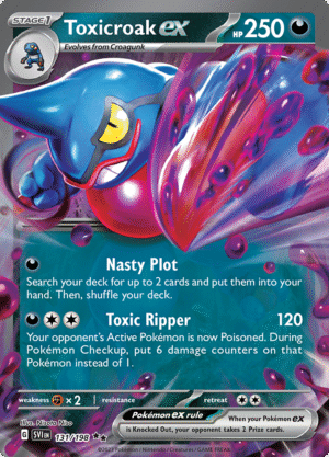 Pokémon TCG SV1: Scarlet & Violet Base 131/198 Toxicroak ex Double Rare Ungraded