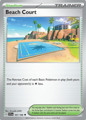 Pokémon TCG SV1: Scarlet & Violet Base 167/198 Beach Court Uncommon Ungraded