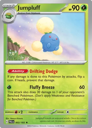 Pokémon TCG SV2: Paldea Evolved 003/193 Jumpluff Rare Ungraded
