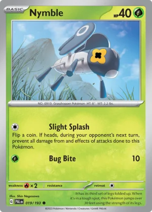 Pokémon TCG SV2: Paldea Evolved 019/193 Nymble Common Ungraded
