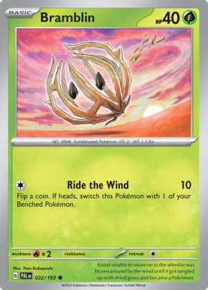 Pokémon TCG SV2: Paldea Evolved 022/193 Bramblin Common Ungraded