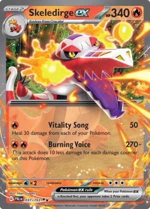 Pokémon TCG SV2: Paldea Evolved 037/193 Skeledirge ex Double Rare Ungraded
