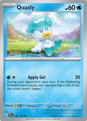 Pokémon TCG SV2: Paldea Evolved 049/193 Quaxly Common Ungraded