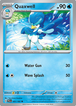 Pokémon TCG SV2: Paldea Evolved 051/193 Quaxwell Uncommon Ungraded