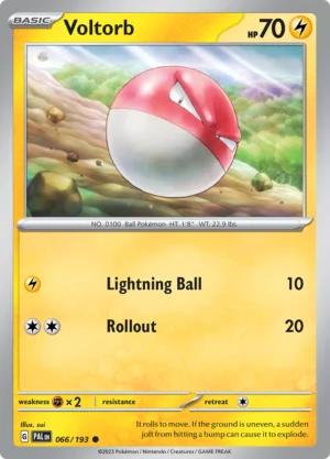 Pokémon TCG SV2: Paldea Evolved 066/193 Voltorb Common Ungraded
