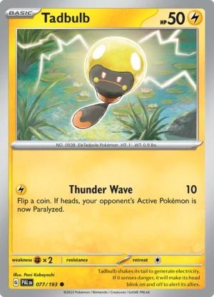 Pokémon TCG SV2: Paldea Evolved 077/193 Tadbulb Common Ungraded