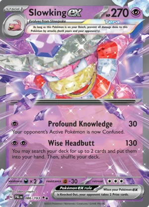 Pokémon TCG SV2: Paldea Evolved 086/193 Slowking ex Double Rare Ungraded