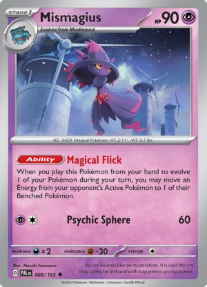 Pokémon TCG SV2: Paldea Evolved 088/193 Mismagius Uncommon Ungraded