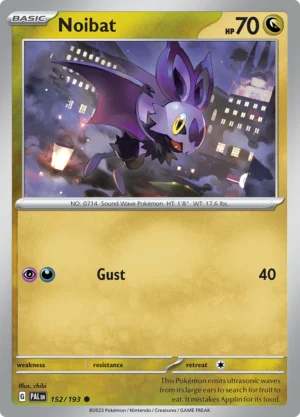 Pokémon TCG SV2: Paldea Evolved 152/193 Noibat Common Ungraded