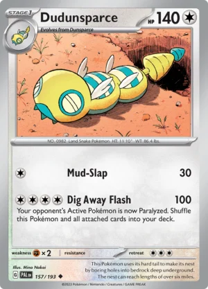 Pokémon TCG SV2: Paldea Evolved 157/193 Dudunsparce Uncommon Ungraded