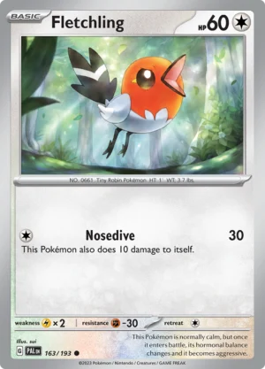 Pokémon TCG SV2: Paldea Evolved 163/193 Fletchling Common Ungraded
