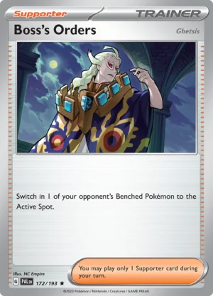 Pokémon TCG SV2: Paldea Evolved 172/193 Boss's Orders Rare Ungraded