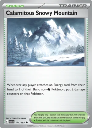 Pokémon TCG SV2: Paldea Evolved 174/193 Calamitous Snowy Mountain Uncommon Ungraded