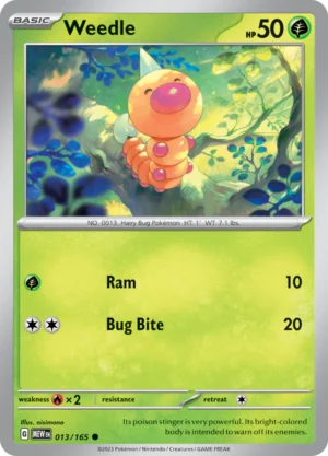 Pokémon TCG SV: Scarlet & Violet 151 013/165 Weedle Common Ungraded
