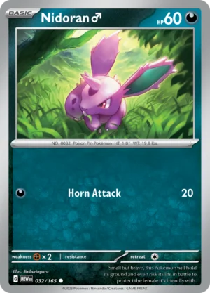 Pokémon TCG SV: Scarlet & Violet 151 032/165 Nidoran♂ Common Ungraded