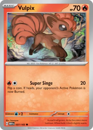 Pokémon TCG SV: Scarlet & Violet 151 037/165 Vulpix Common Ungraded