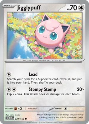 Pokémon TCG SV: Scarlet & Violet 151 039/165 Jigglypuff Common Ungraded