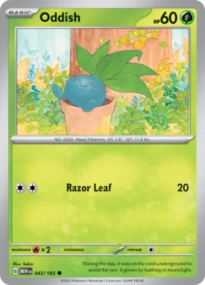 Pokémon TCG SV: Scarlet & Violet 151 043/165 Oddish Common Ungraded