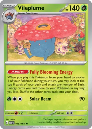 Pokémon TCG SV: Scarlet & Violet 151 045/165 Vileplume Rare Ungraded