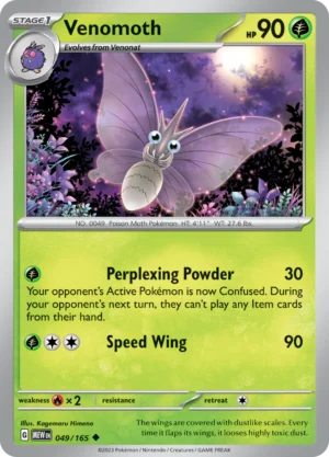 Pokémon TCG SV: Scarlet & Violet 151 049/165 Venomoth Uncommon Ungraded