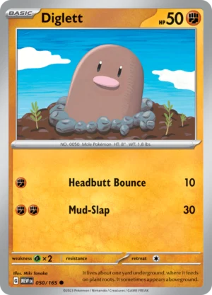 Pokémon TCG SV: Scarlet & Violet 151 050/165 Diglett Common Ungraded