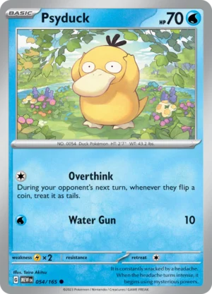 Pokémon TCG SV: Scarlet & Violet 151 054/165 Psyduck Common Ungraded
