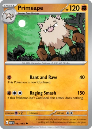 Pokémon TCG SV: Scarlet & Violet 151 057/165 Primeape Uncommon Ungraded
