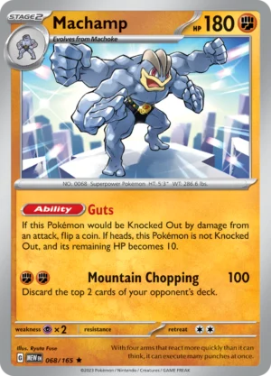 Pokémon TCG SV: Scarlet & Violet 151 068/165 Machamp Rare Ungraded