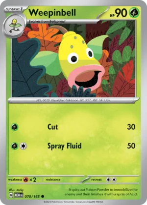 Pokémon TCG SV: Scarlet & Violet 151 070/165 Weepinbell Common Ungraded