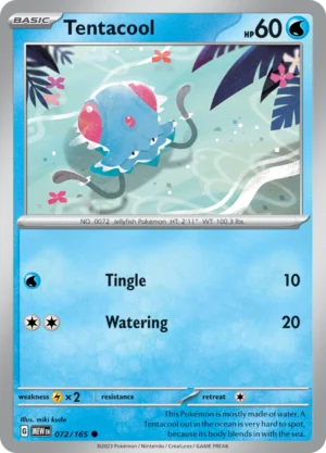 Pokémon TCG SV: Scarlet & Violet 151 072/165 Tentacool Common Ungraded