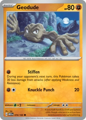 Pokémon TCG SV: Scarlet & Violet 151 074/165 Geodude Common Ungraded