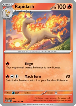 Pokémon TCG SV: Scarlet & Violet 151 078/165 Rapidash Uncommon Ungraded