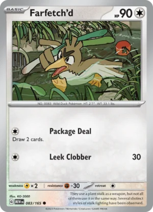 Pokémon TCG SV: Scarlet & Violet 151 083/165 Farfetch'd Common Ungraded