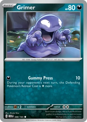 Pokémon TCG SV: Scarlet & Violet 151 088/165 Grimer Common Ungraded