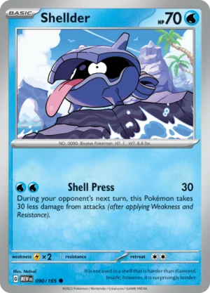 Pokémon TCG SV: Scarlet & Violet 151 090/165 Shellder Common Ungraded