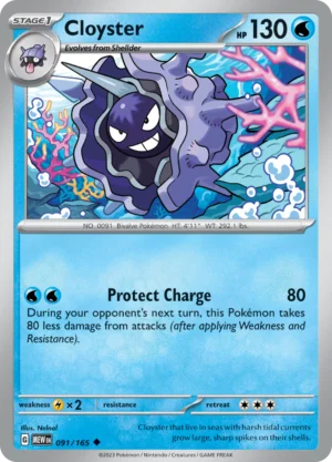 Pokémon TCG SV: Scarlet & Violet 151 091/165 Cloyster Uncommon Ungraded