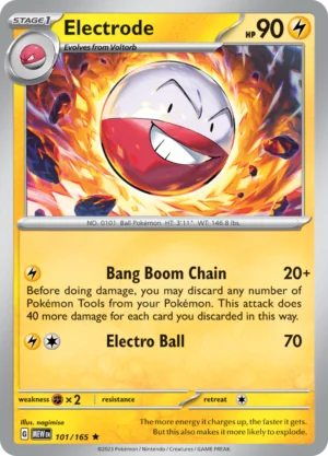 Pokémon TCG SV: Scarlet & Violet 151 101/165 Electrode Rare Ungraded