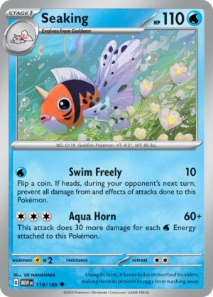 Pokémon TCG SV: Scarlet & Violet 151 119/165 Seaking Uncommon Ungraded