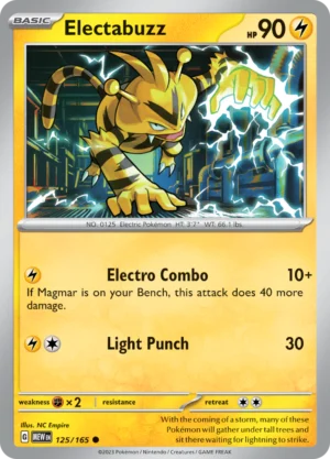 Pokémon TCG SV: Scarlet & Violet 151 125/165 Electabuzz Common Ungraded