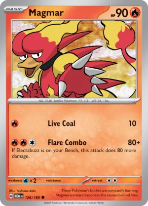 Pokémon TCG SV: Scarlet & Violet 151 126/165 Magmar Common Ungraded