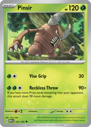 Pokémon TCG SV: Scarlet & Violet 151 127/165 Pinsir Uncommon Ungraded